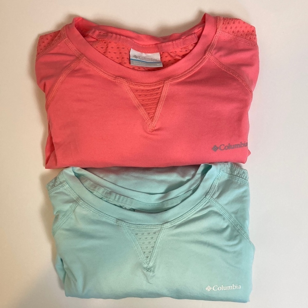 Columbia Summit Valley Long Sleeve Crew Bundle-2 Medium Hiking Shirts Granola